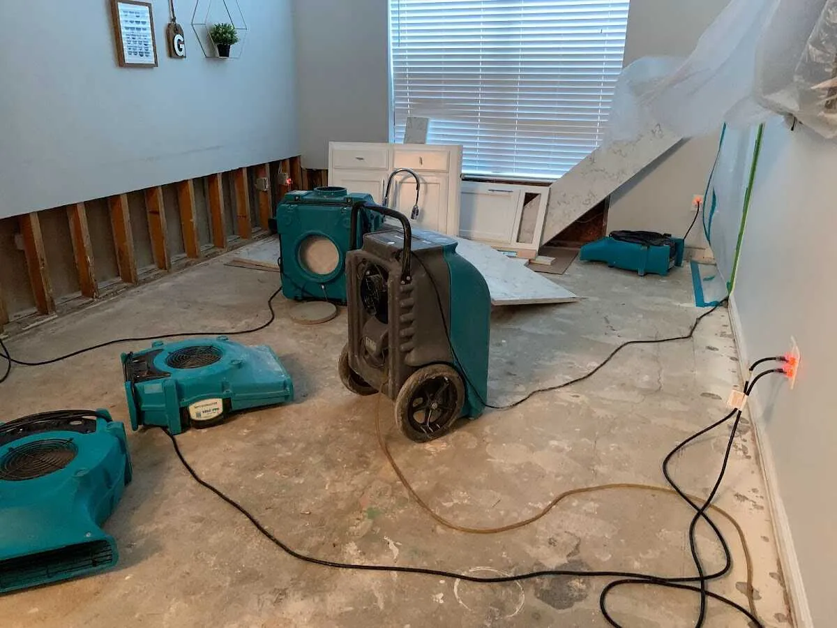 Dehumidifier in flood-cut room for Water Extraction & Removal in Fremont